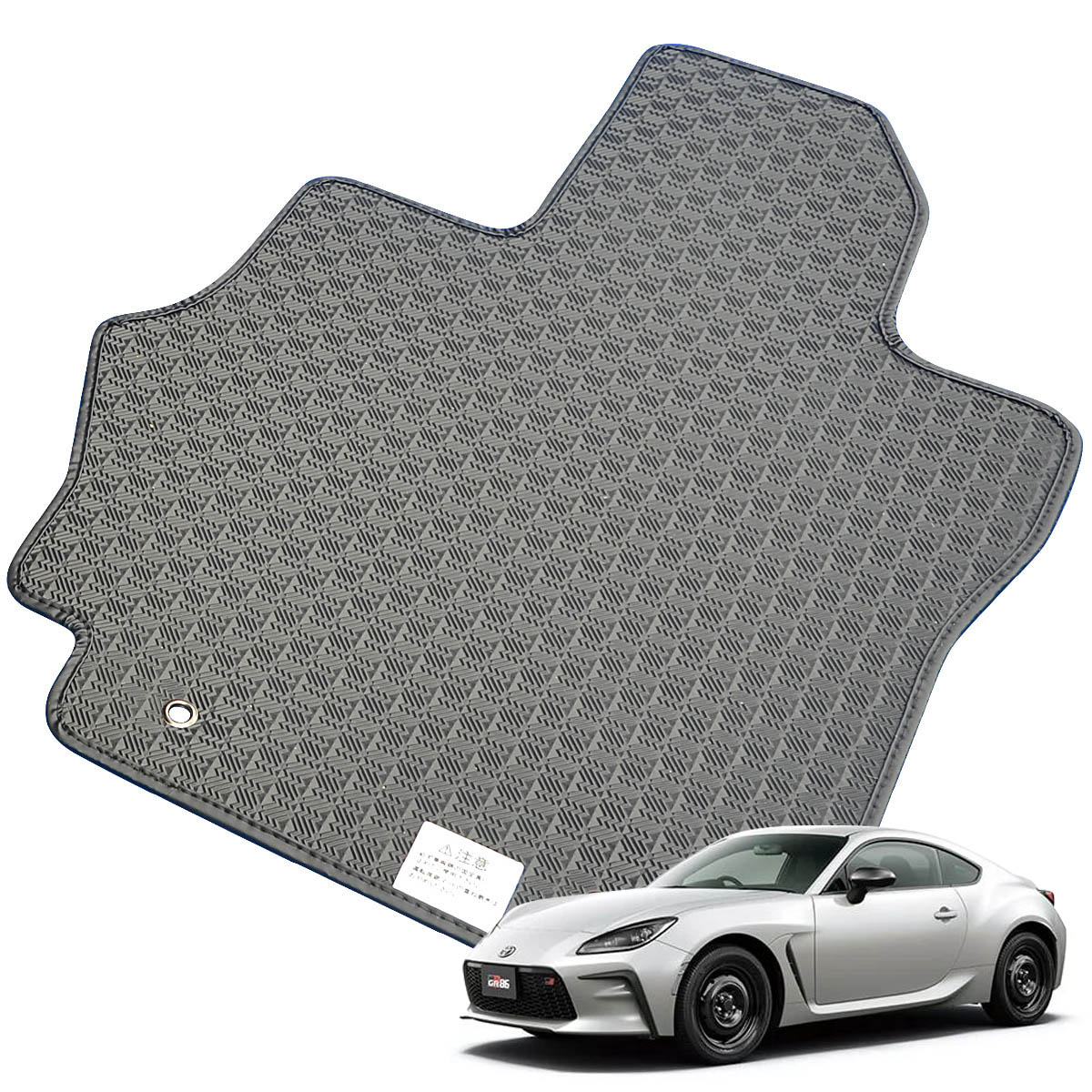 Kemmel トヨタ GR86 R3/10～用 フロアマット [縁の加工/テープ仕様] [全席セット] [刺繍ロゴ付] カーマット