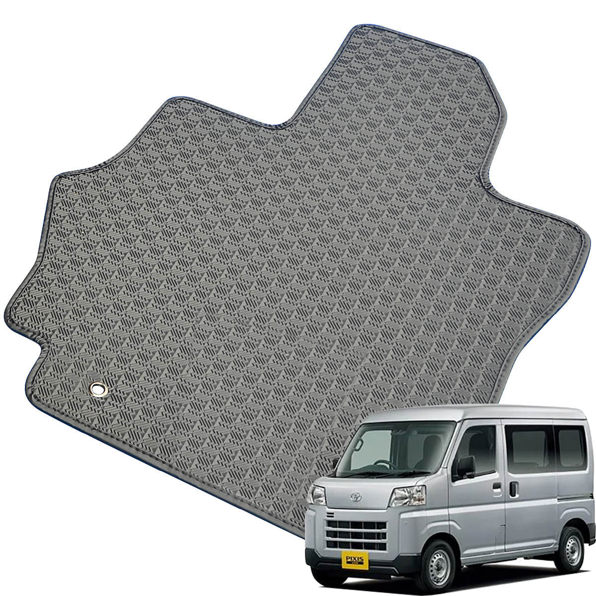 Kemmel トヨタ ピクシスバン R4/1～用 フロアマット [縁の加工/テープ仕様] [全席セット] [刺繍ロゴ付] カーマット