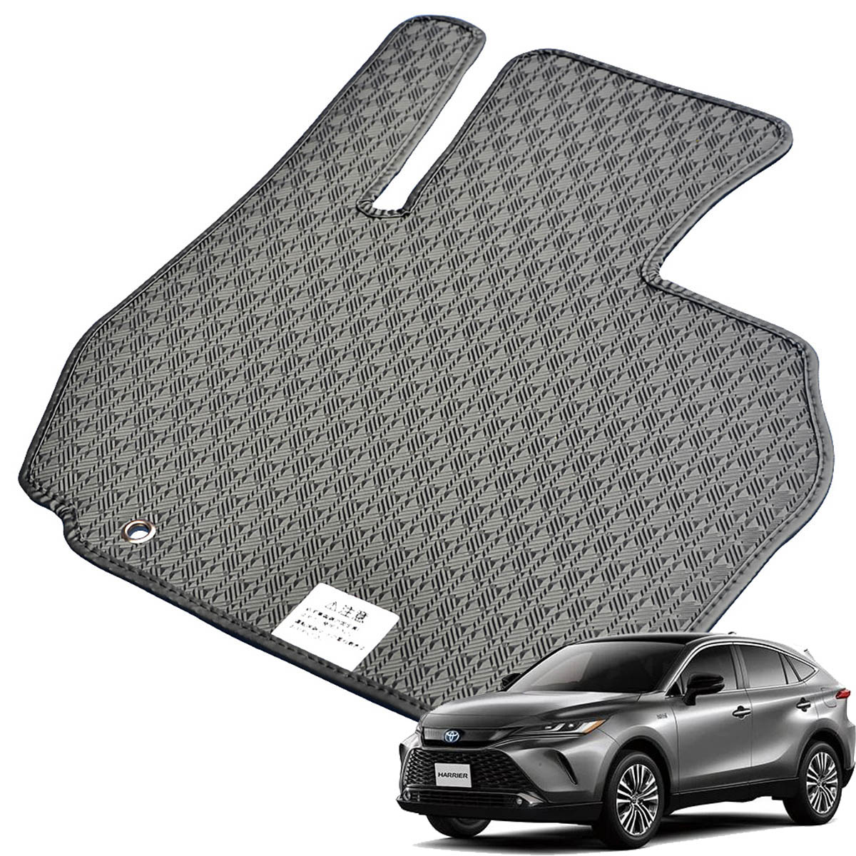 Kemmel トヨタ ハリアーPHEV R4/10～用 フロアマット [縁の加工/テープ仕様] [全席セット] [刺繍ロゴ付] カーマット