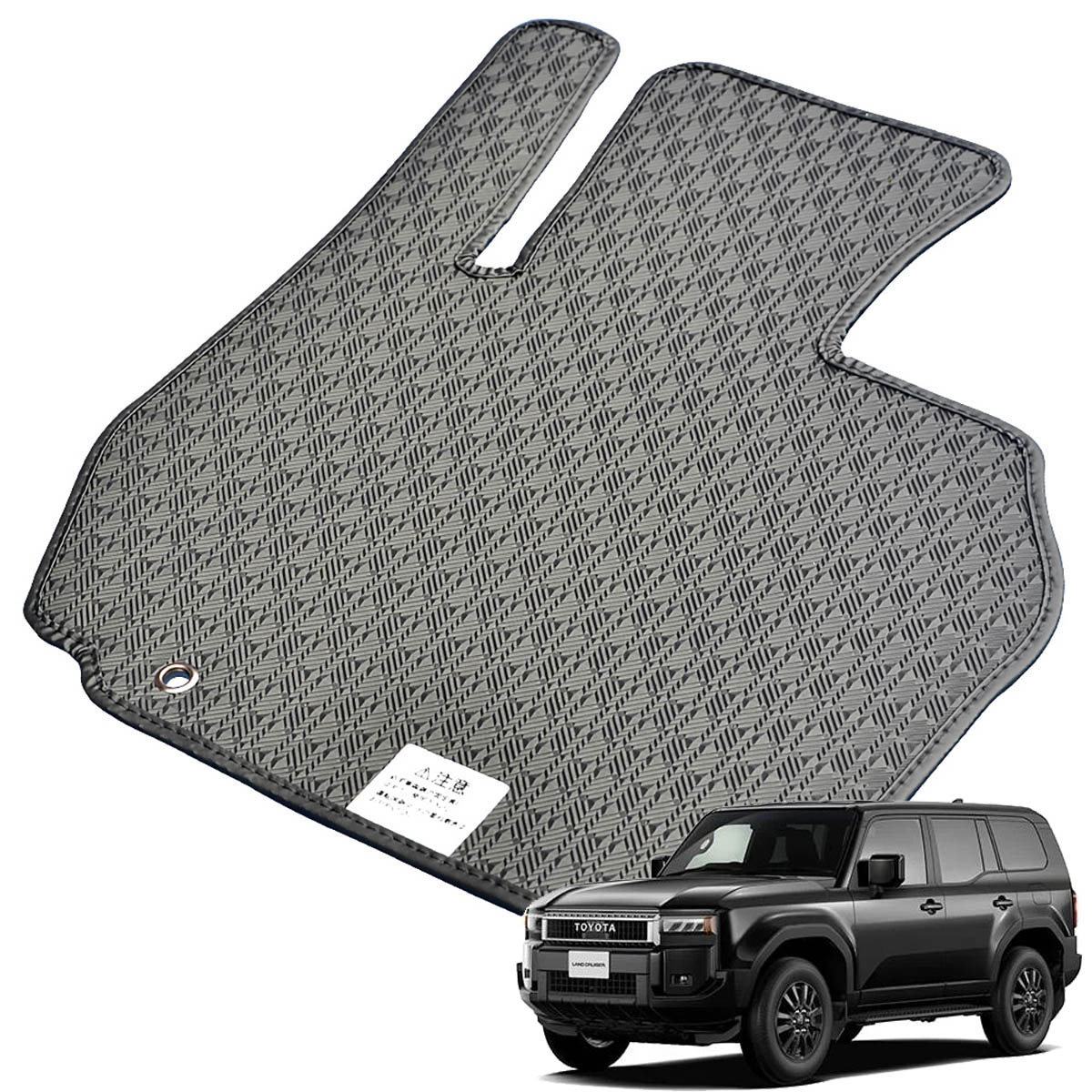 Kemmel トヨタ ランドクルーザー250 R6/4～用 フロアマット [縁の加工/テープ仕様] [全席セット] [刺繍ロゴ付] カーマット