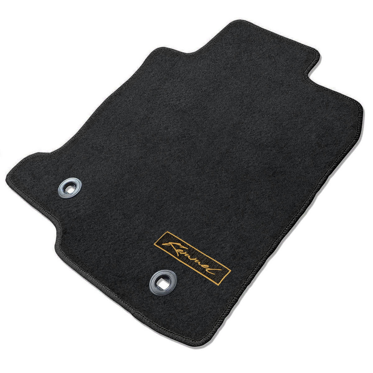 Kemmel トヨタ bZ4X 11系 15系R7/10～ 用フロアマット [全席セット/刺繍ロゴ付き] [縁糸カラー/ブラック] 2WD/4WD共通カーマット お好みの縁糸カラーが選べる!