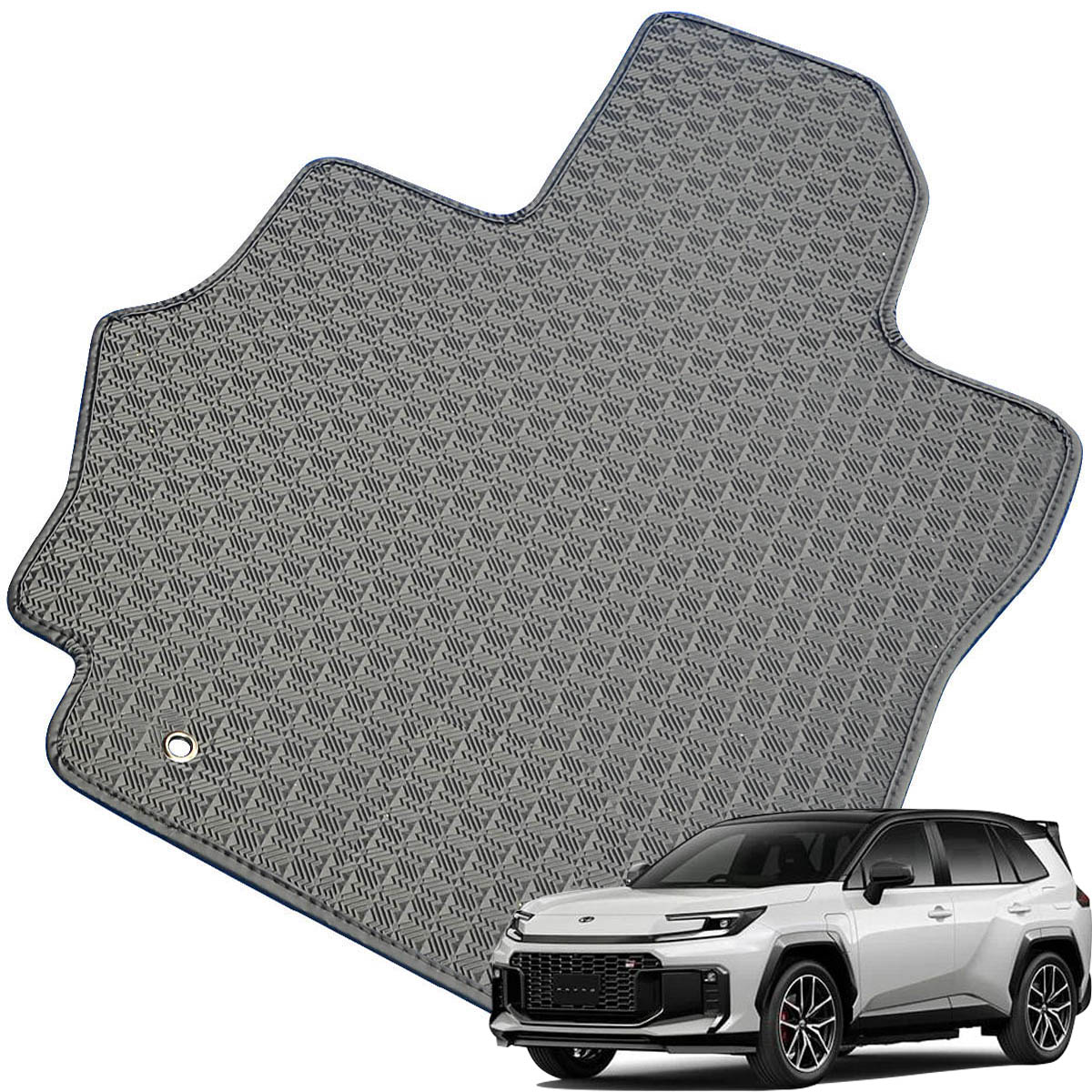 Kemmel トヨタ RAV4 PHEV R8/3～用 フロアマット [縁の加工/テープ仕様] [全席セット] [刺繍ロゴ付] カーマット